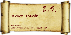 Dirner István névjegykártya