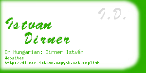 istvan dirner business card